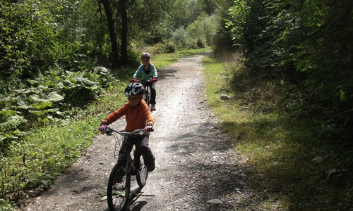 Don't make us cycle up hill again!